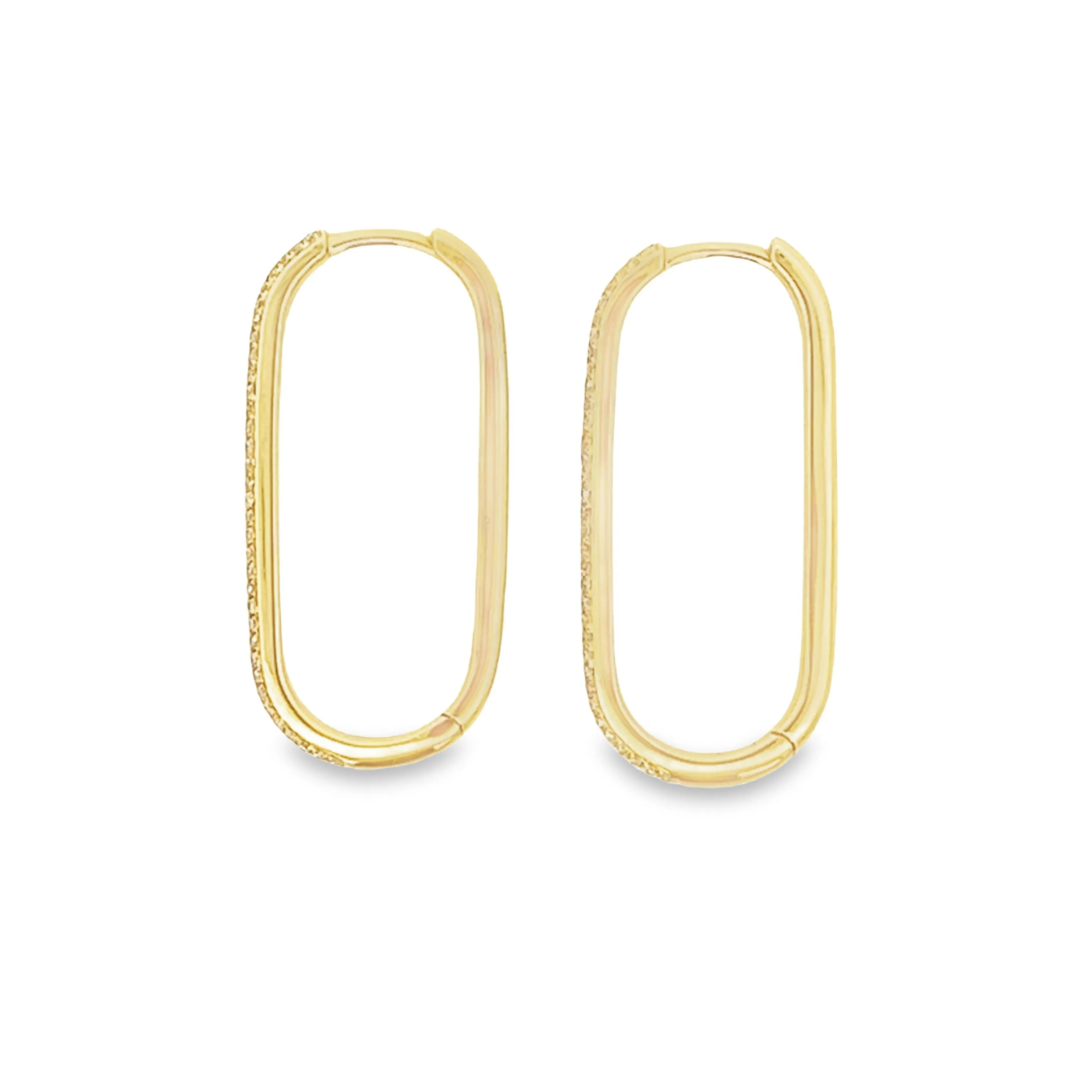 .30ct 14k Yellow Gold Diamond Hoops