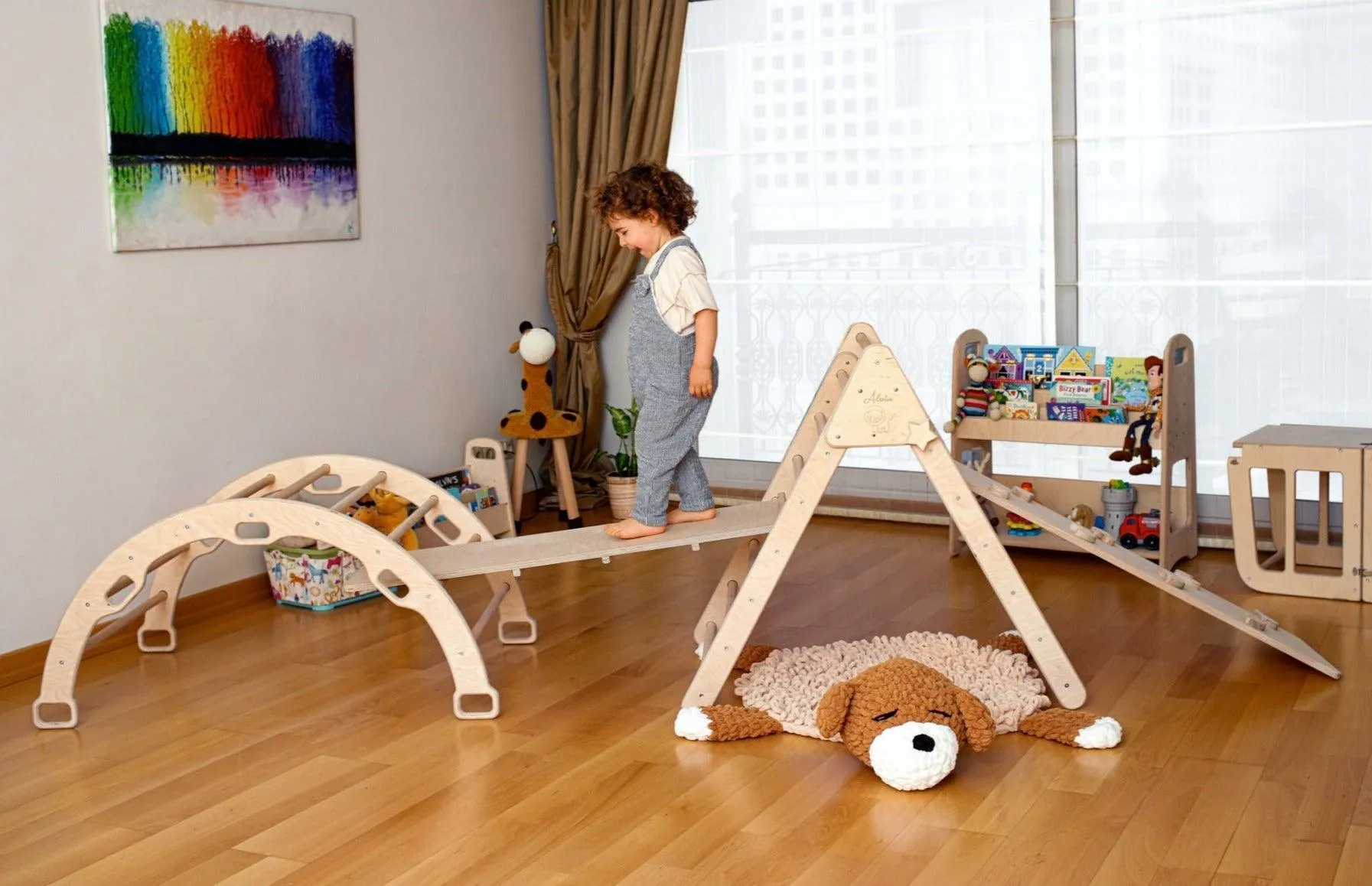4 Pieces Set Climbing Triangle-Arch Rocker-XL Pillow and Ramp