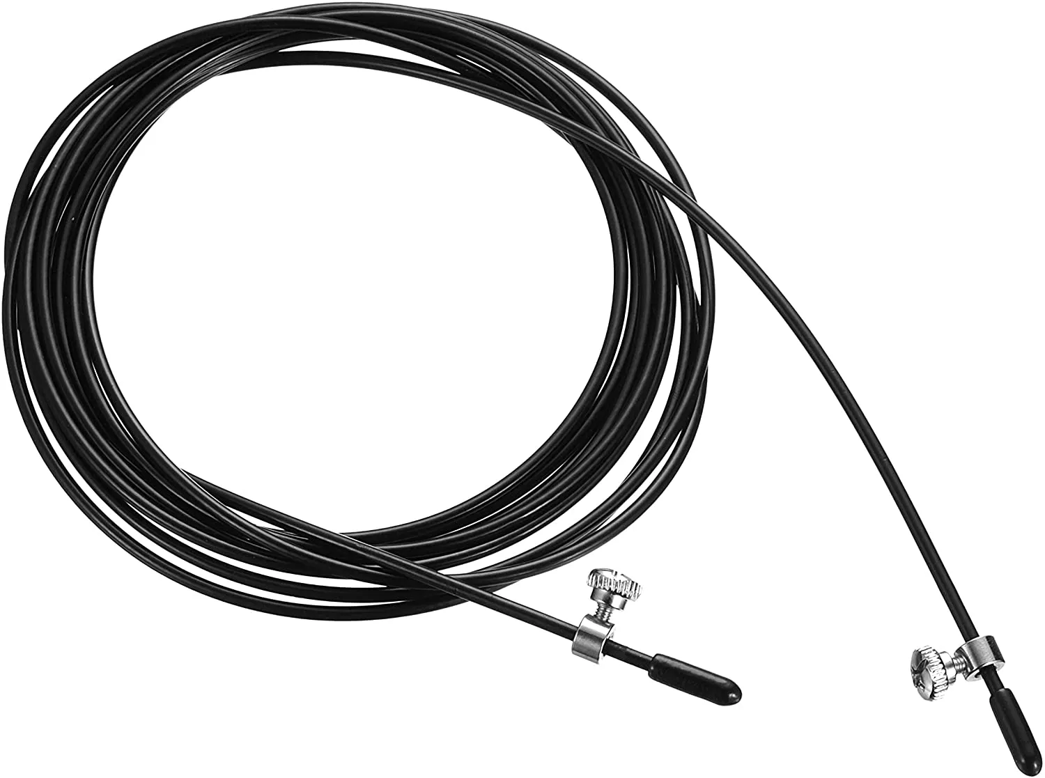 Adjustable Steel Cable Jump Fitness Rope-Black
