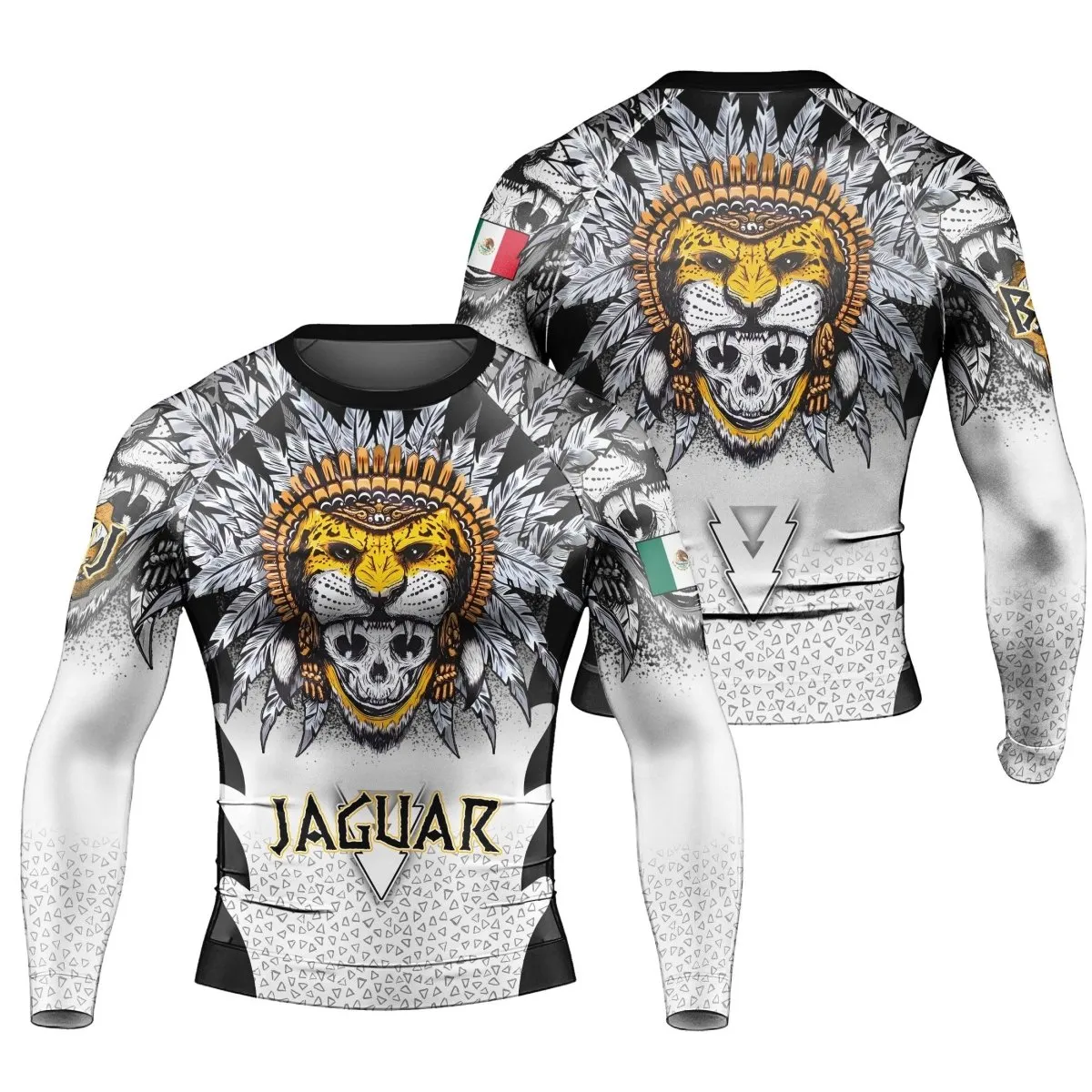 Aztec Warrior Men's Long Sleeve Rash Guard