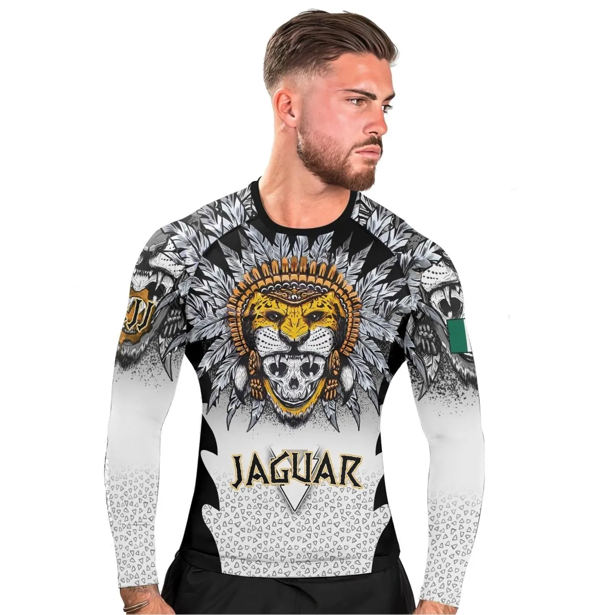 Aztec Warrior Men's Long Sleeve Rash Guard