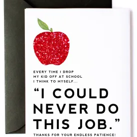 BACK TO SCHOOL TEACHER THANK YOU CARD