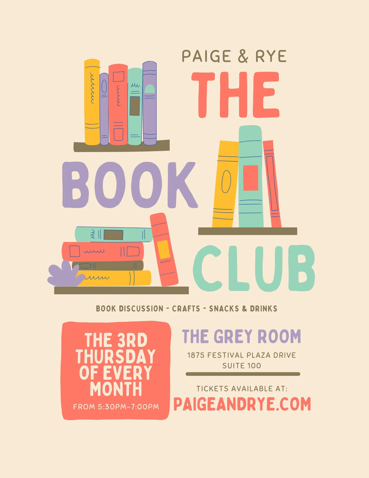Book Club at Paige & Rye
