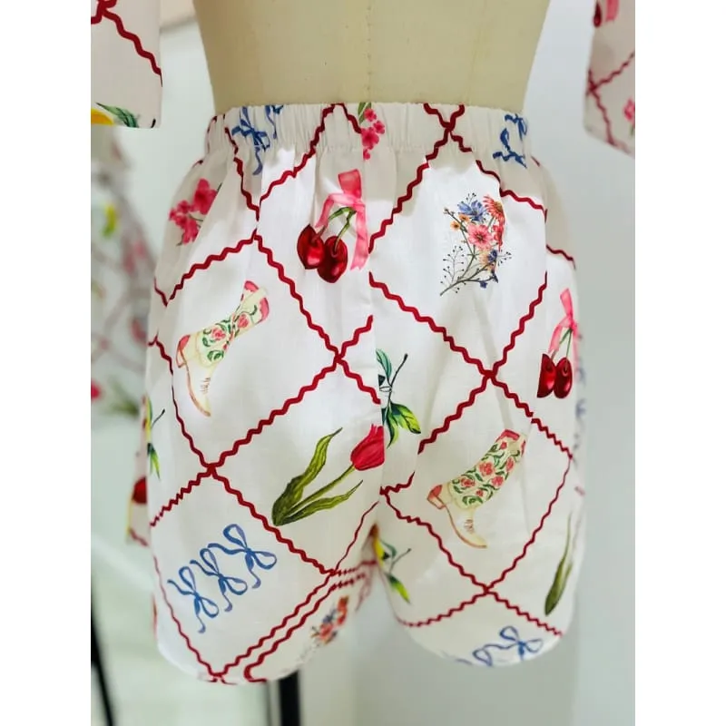 Bow & Boots Short Set