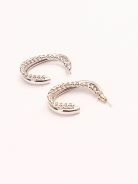 Double C-Hoop Earrings