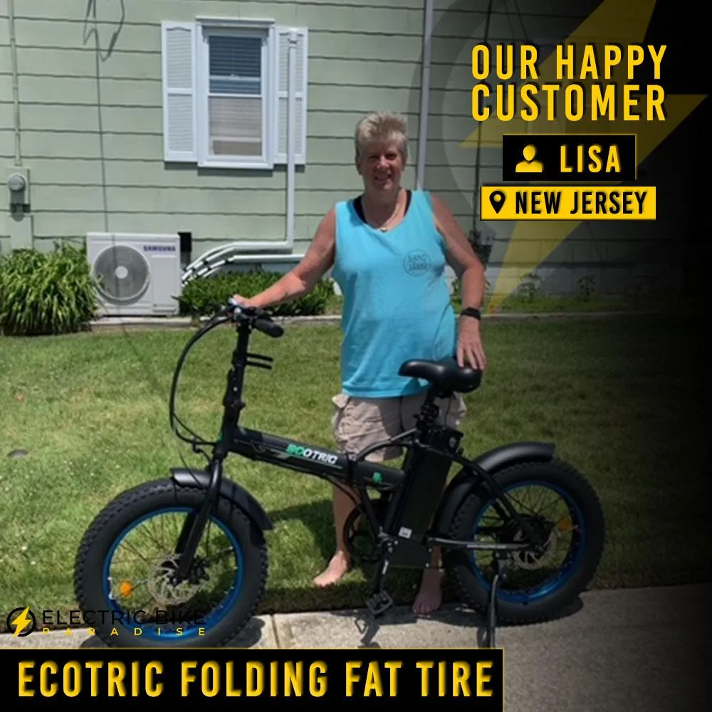 Ecotric Fat Tire 36V/12.5Ah 500W UL Certified  Folding Electric Bike