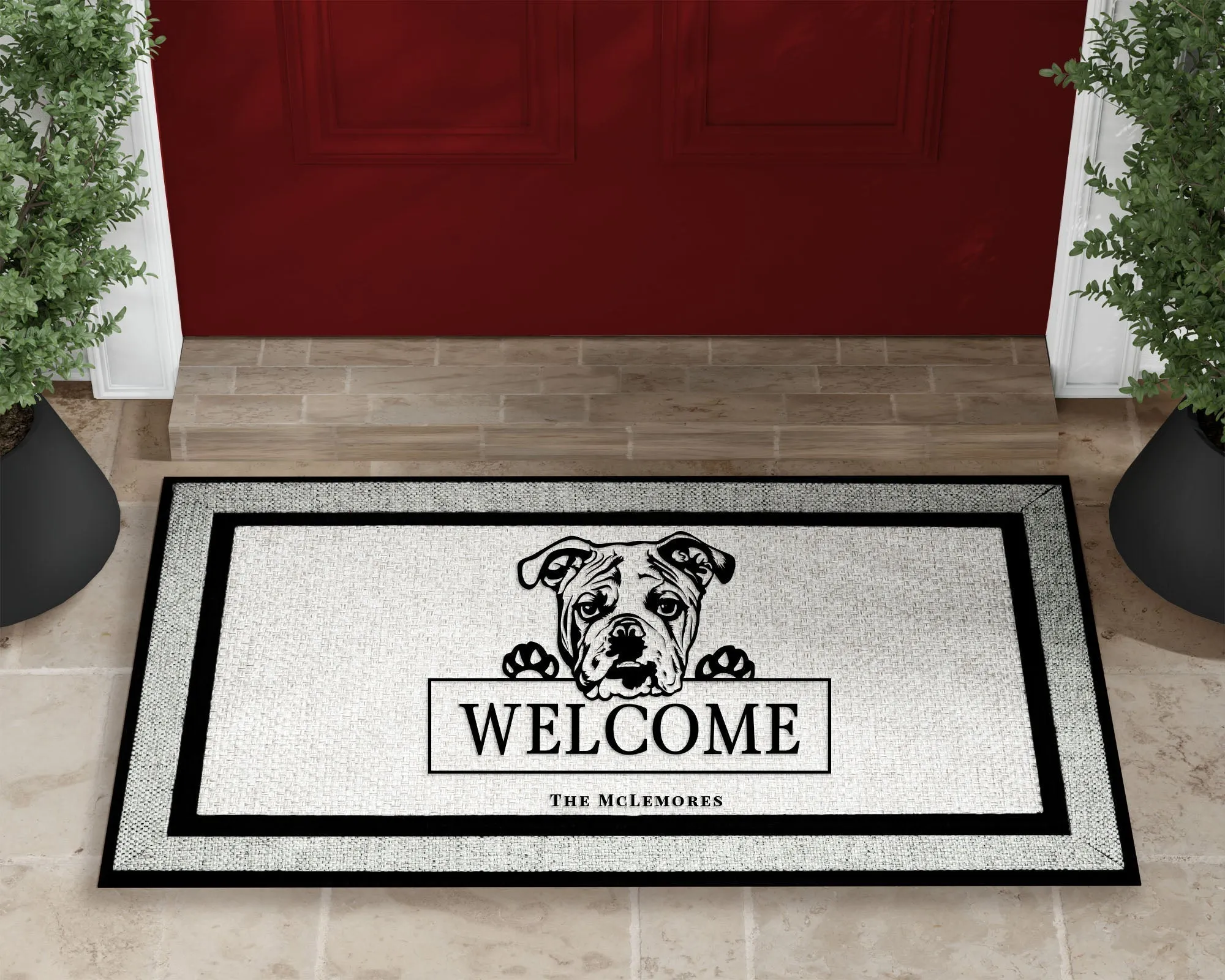 English Bulldog Dog Welcome Mat