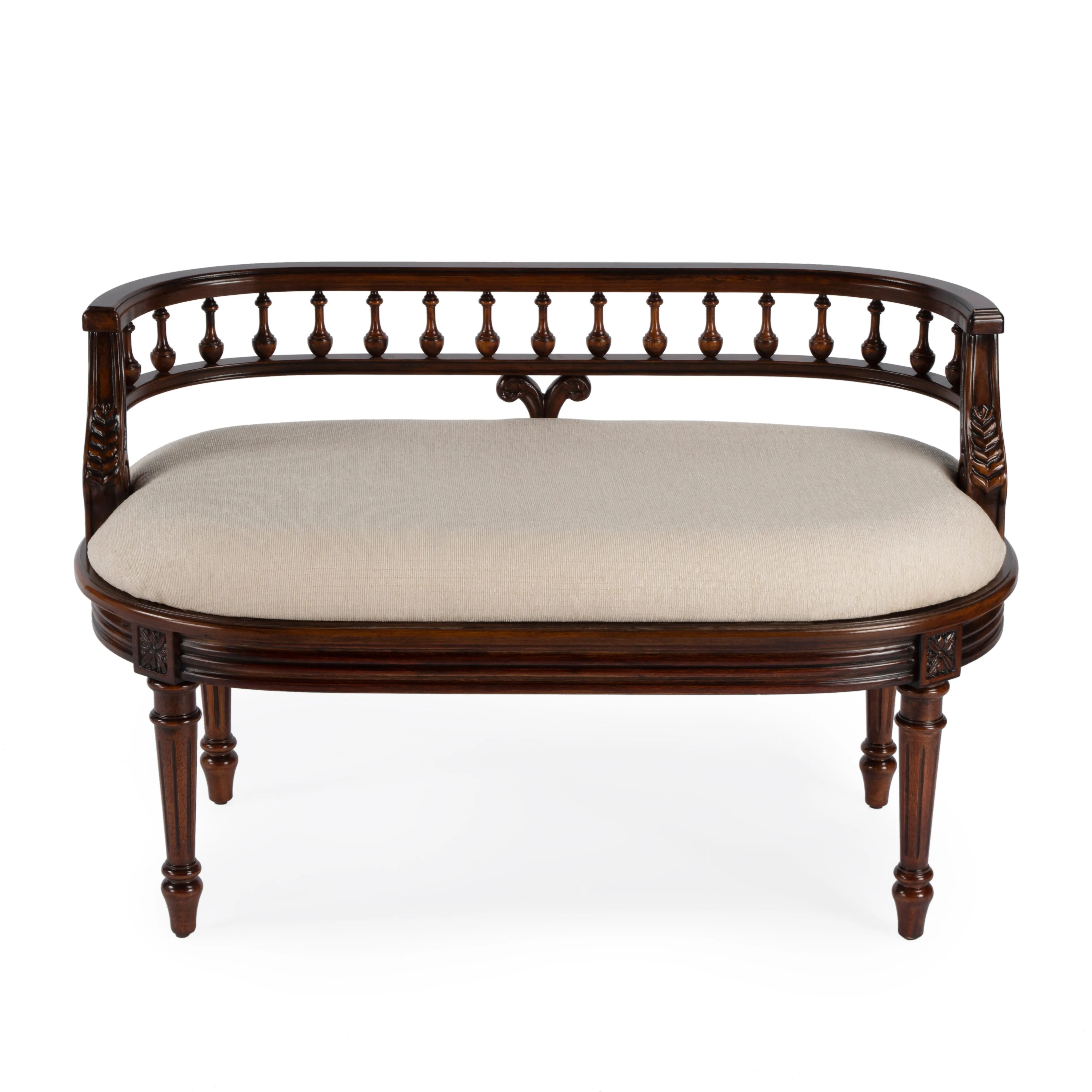 Hathaway 37" Upholstered Bench in Dark Brown  2625024