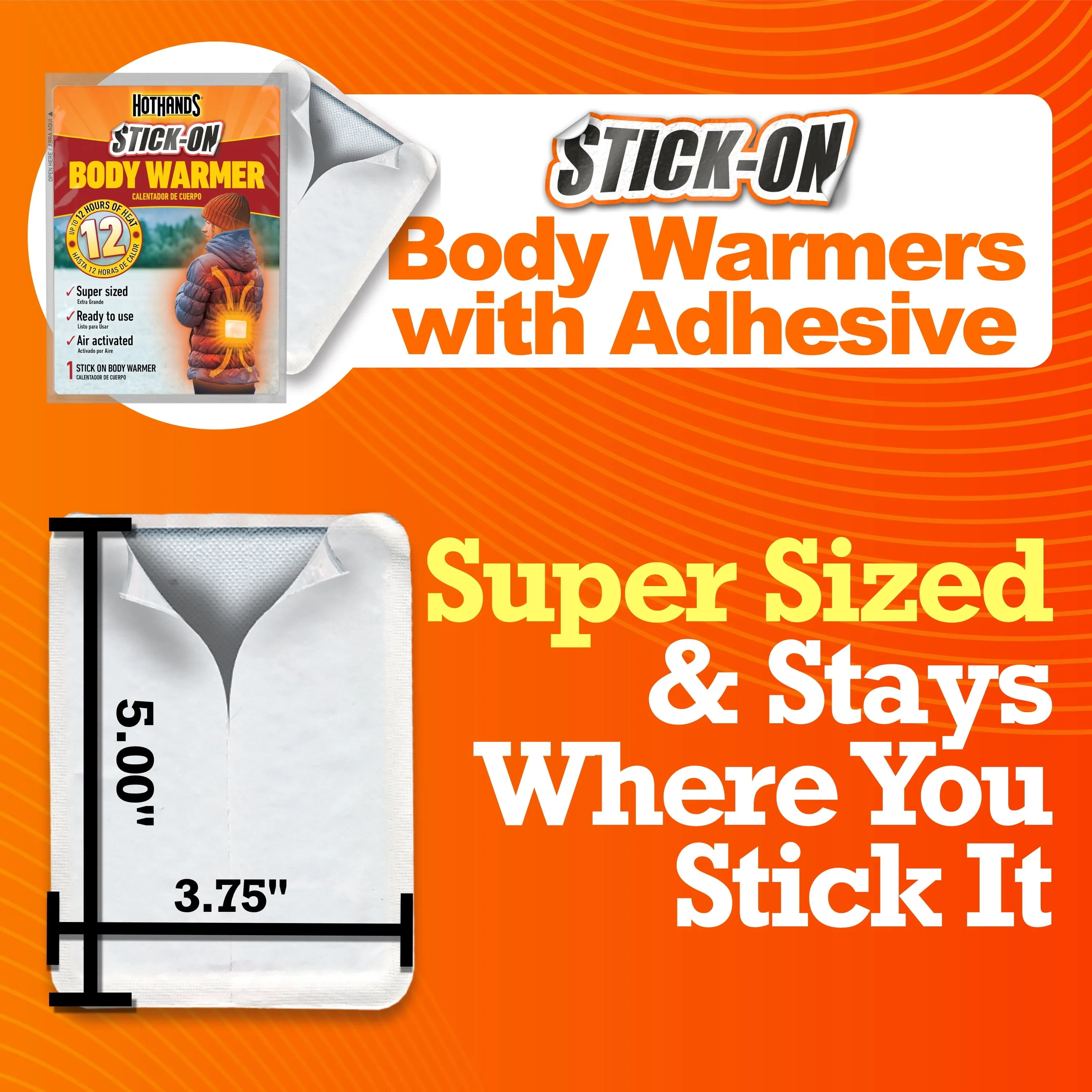 HotHands 12 Hour Adhesive Body Warmer