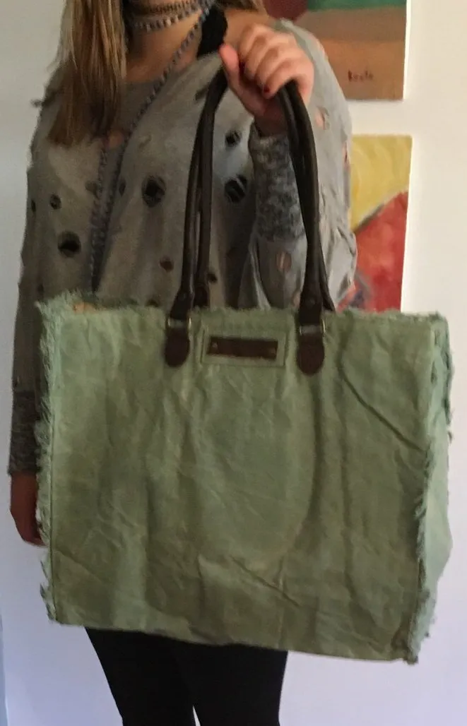 “It’s a Wonderful World” Military Tent Handbag