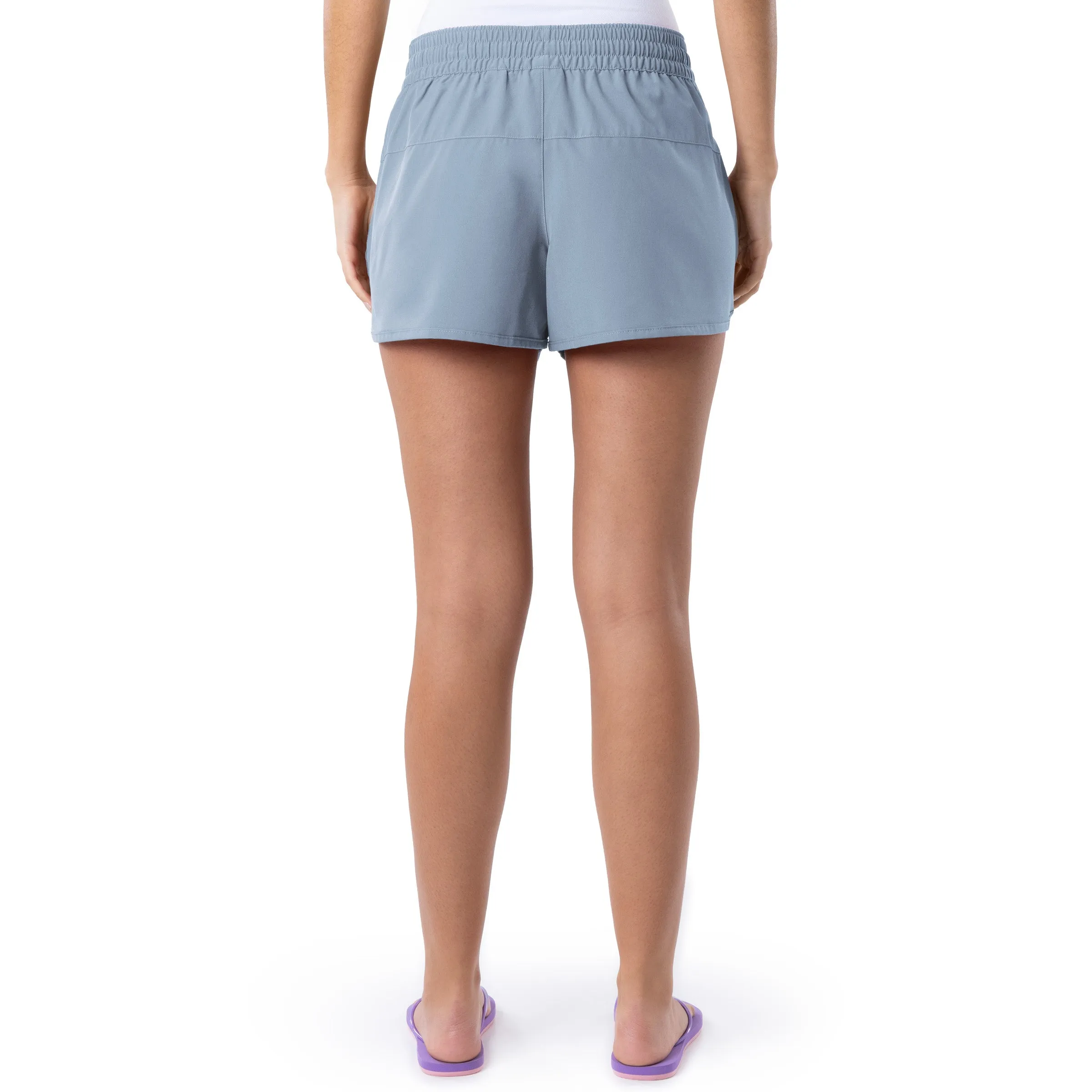 Ladies Blue Solid Short