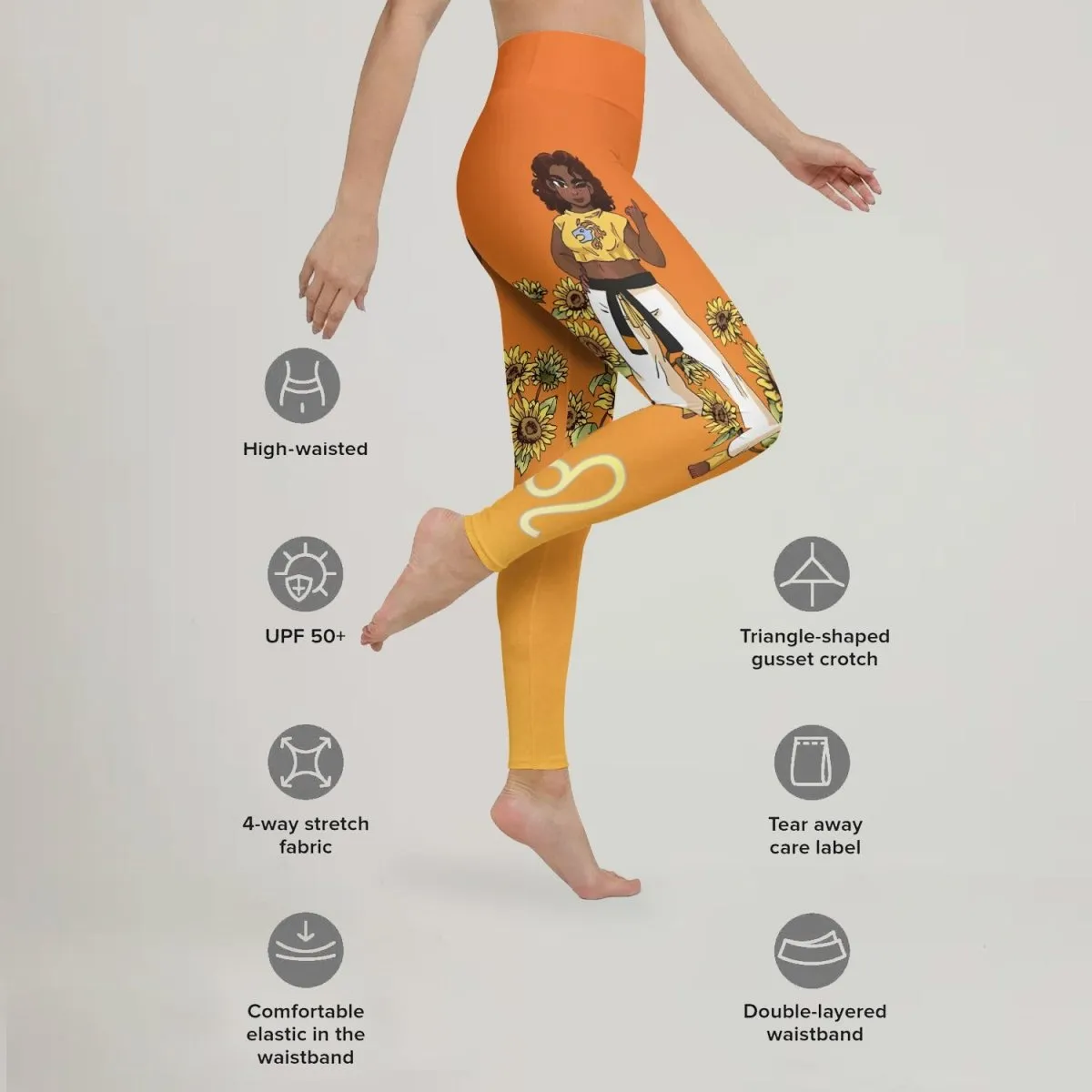 Leo Mom Zodiac Fighter Leggings