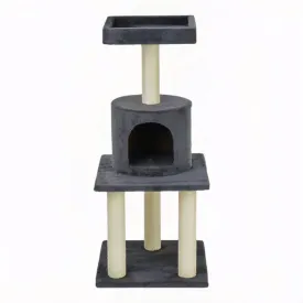 Modern Cat Tree With Scratching Post And Nest