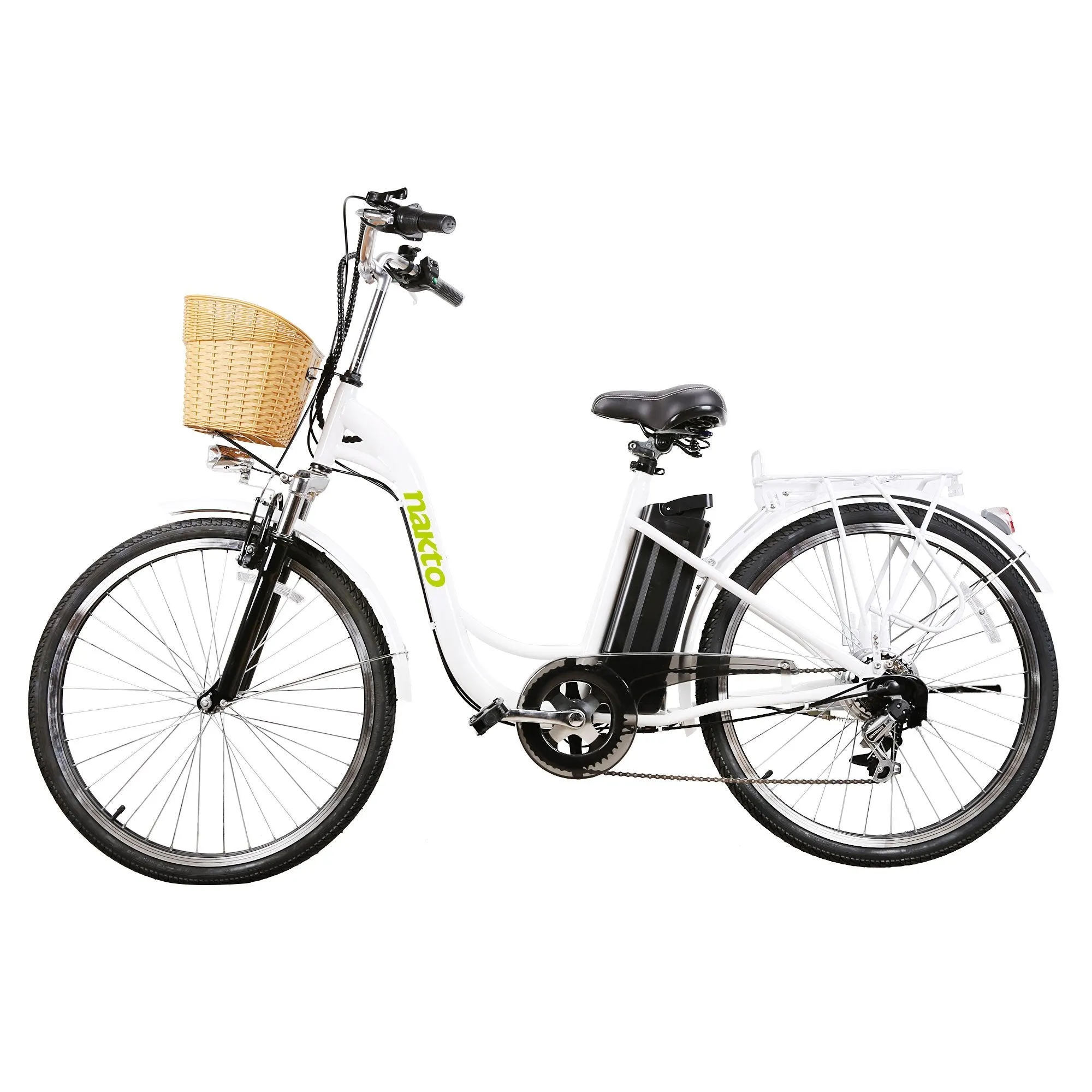 Nakto Camel Women 36V/10Ah 350W Cruiser Electric Bike With Plastic Basket