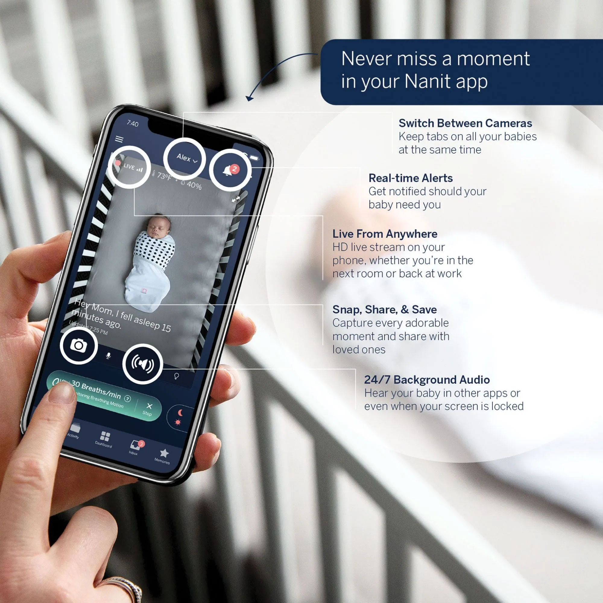 Nanit Pro Smart Baby Monitor Wall Mount