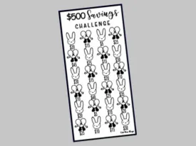 Savings Insert or Cash Envelope | Bad Bunny | 500 Savings Challenge