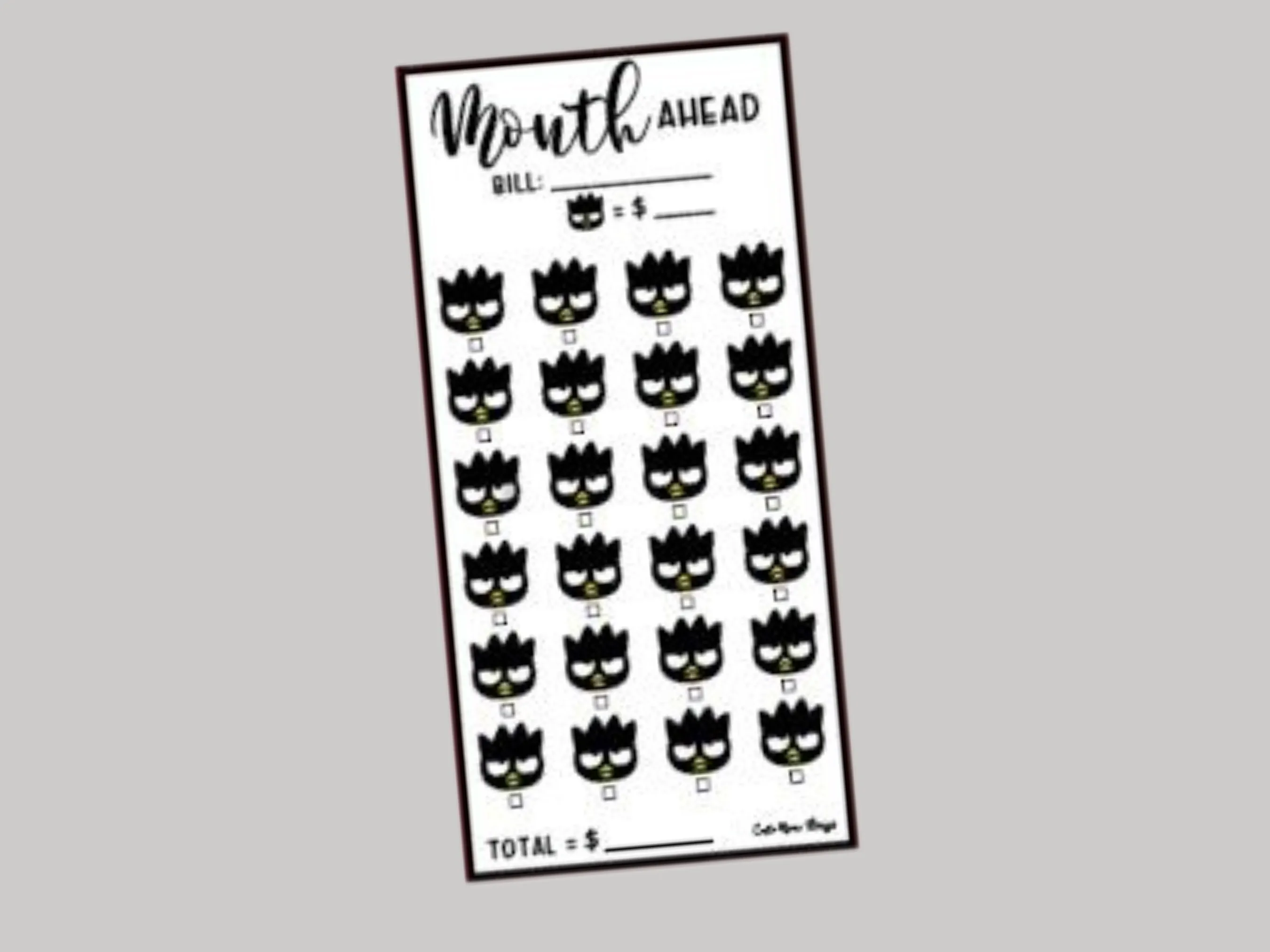 Savings Insert or Cash Envelope | Badtz Maru | Month Ahead