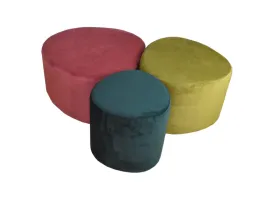 Set Of Three Footstools