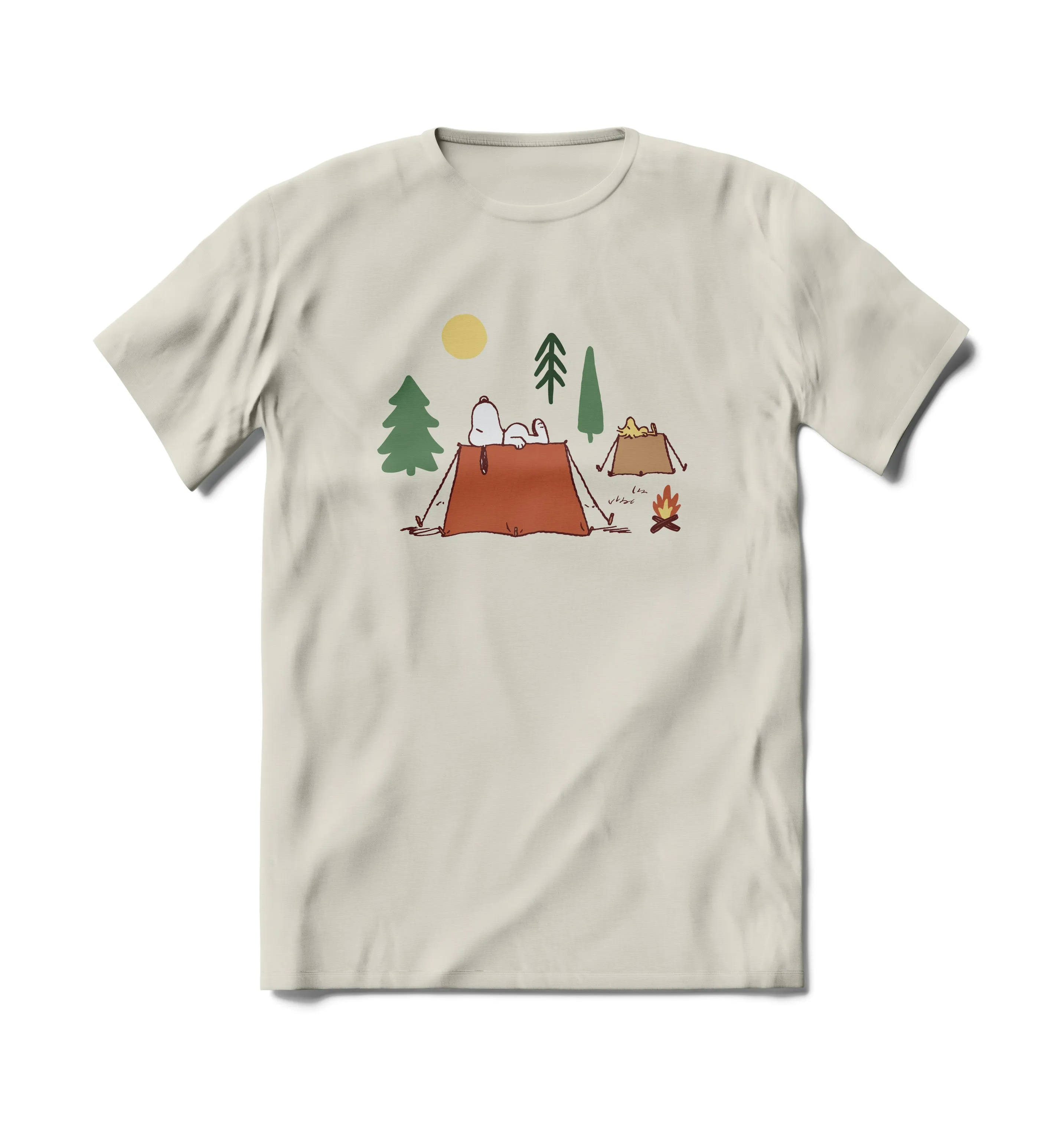 Snoopy Camping Short Sleeve Sleep Shirt (Butterblend Sleepshirt Fabric)