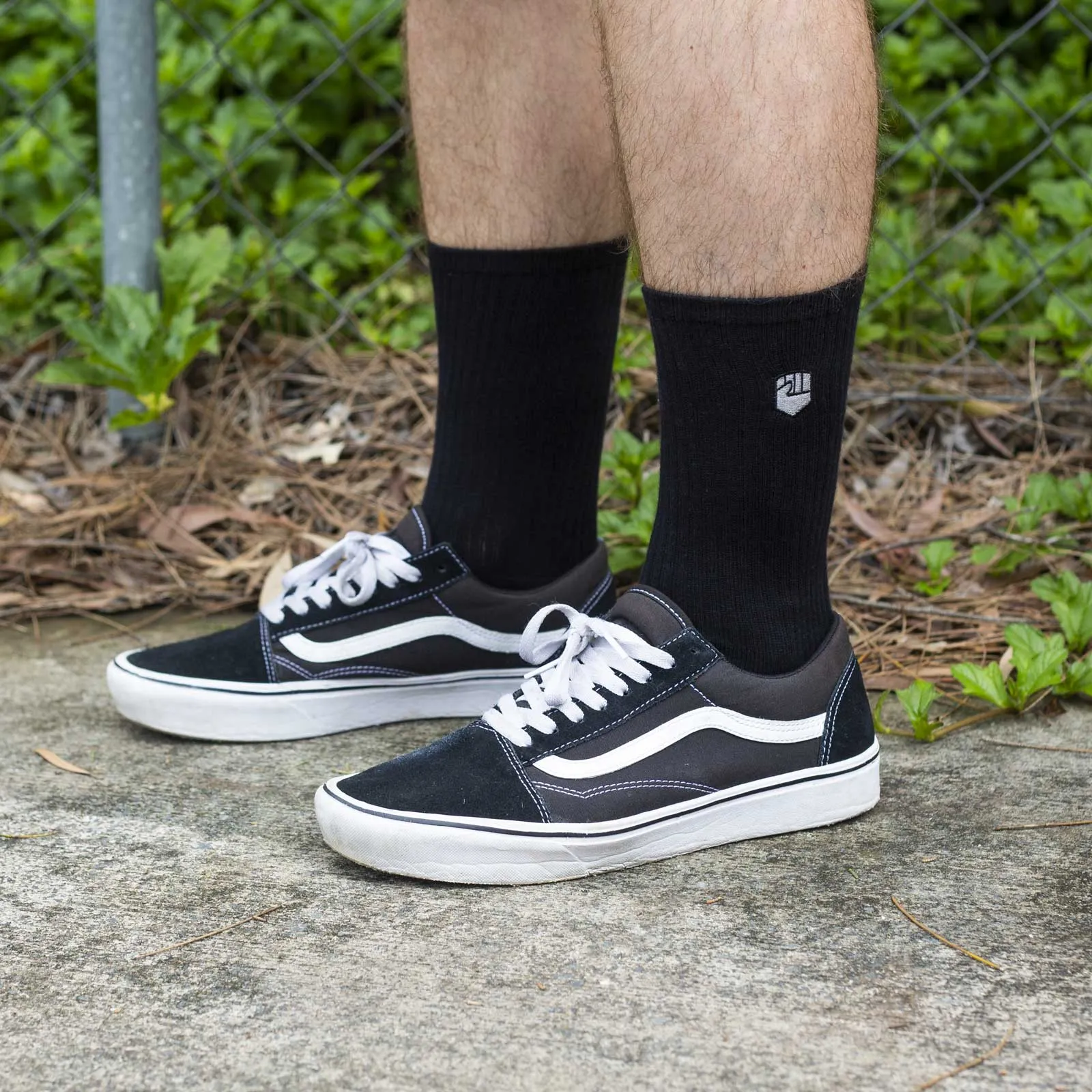 STOCKER BLACK CREW SOCKS