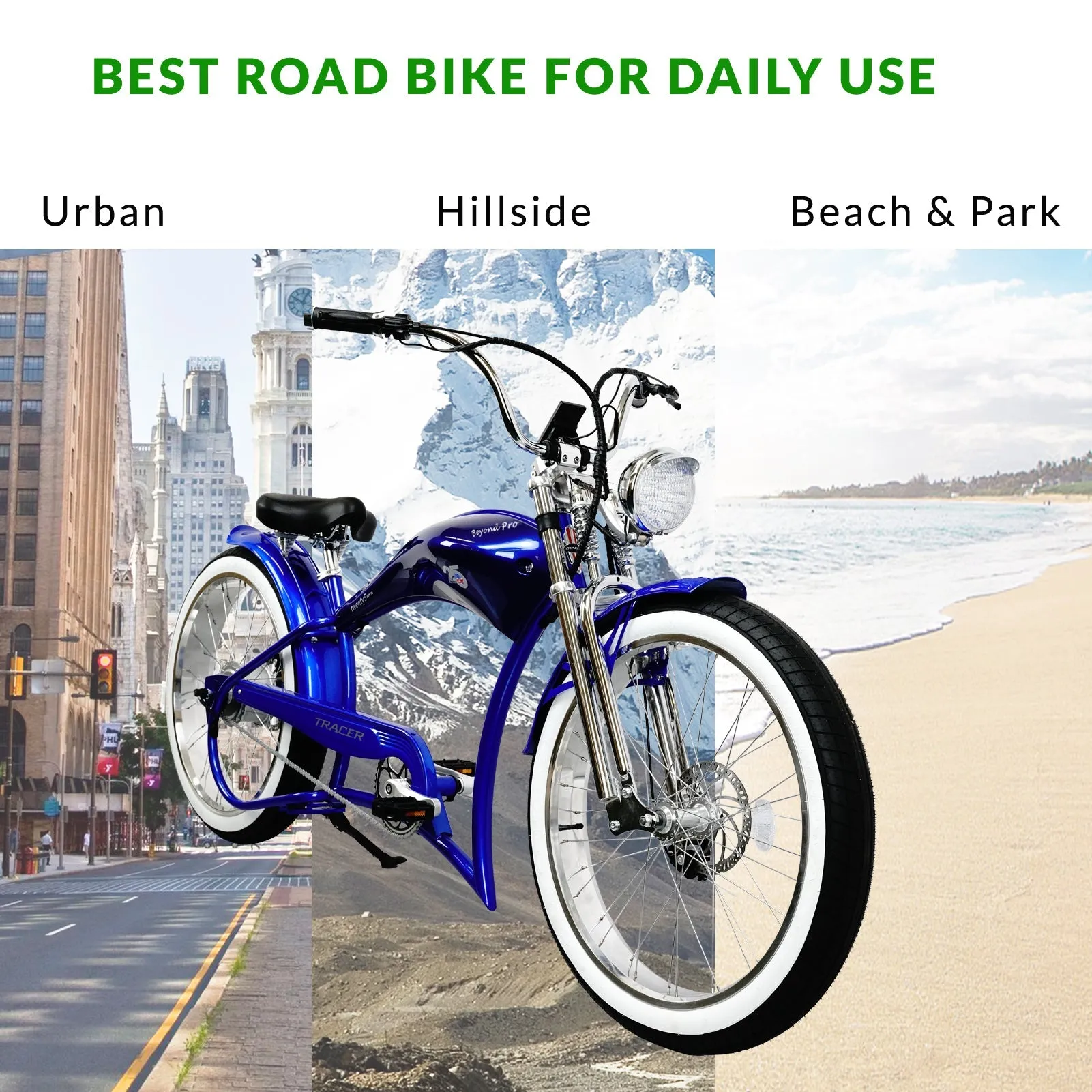 Tracer Twenty5 GTS 26" 48V/17.5Ah 500W Cruiser E-Bikes