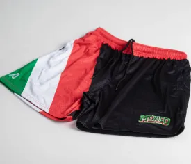 TRICOLOR MESH BLK SHORTS
