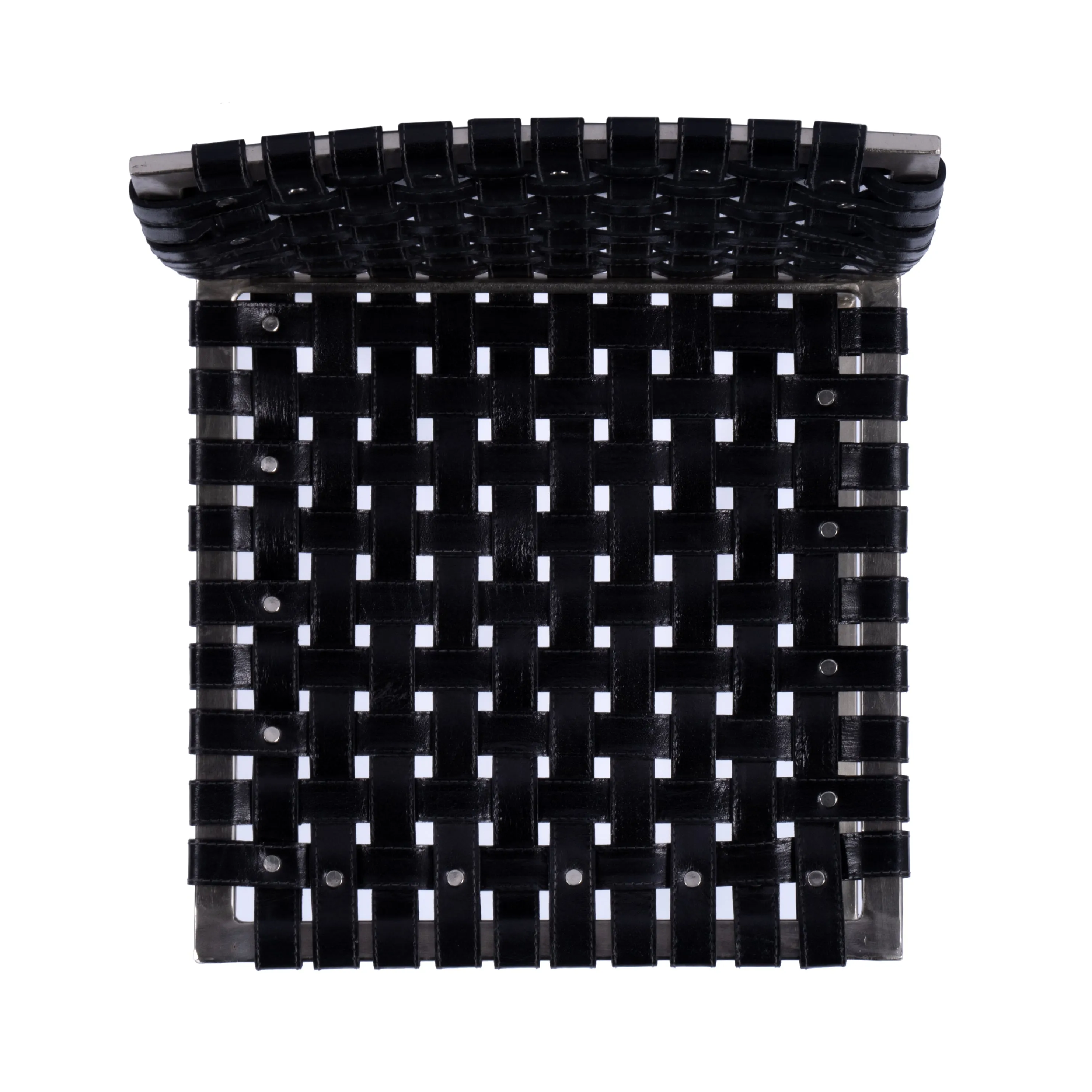 Urban Woven Leather Side Chair in Black  5447034