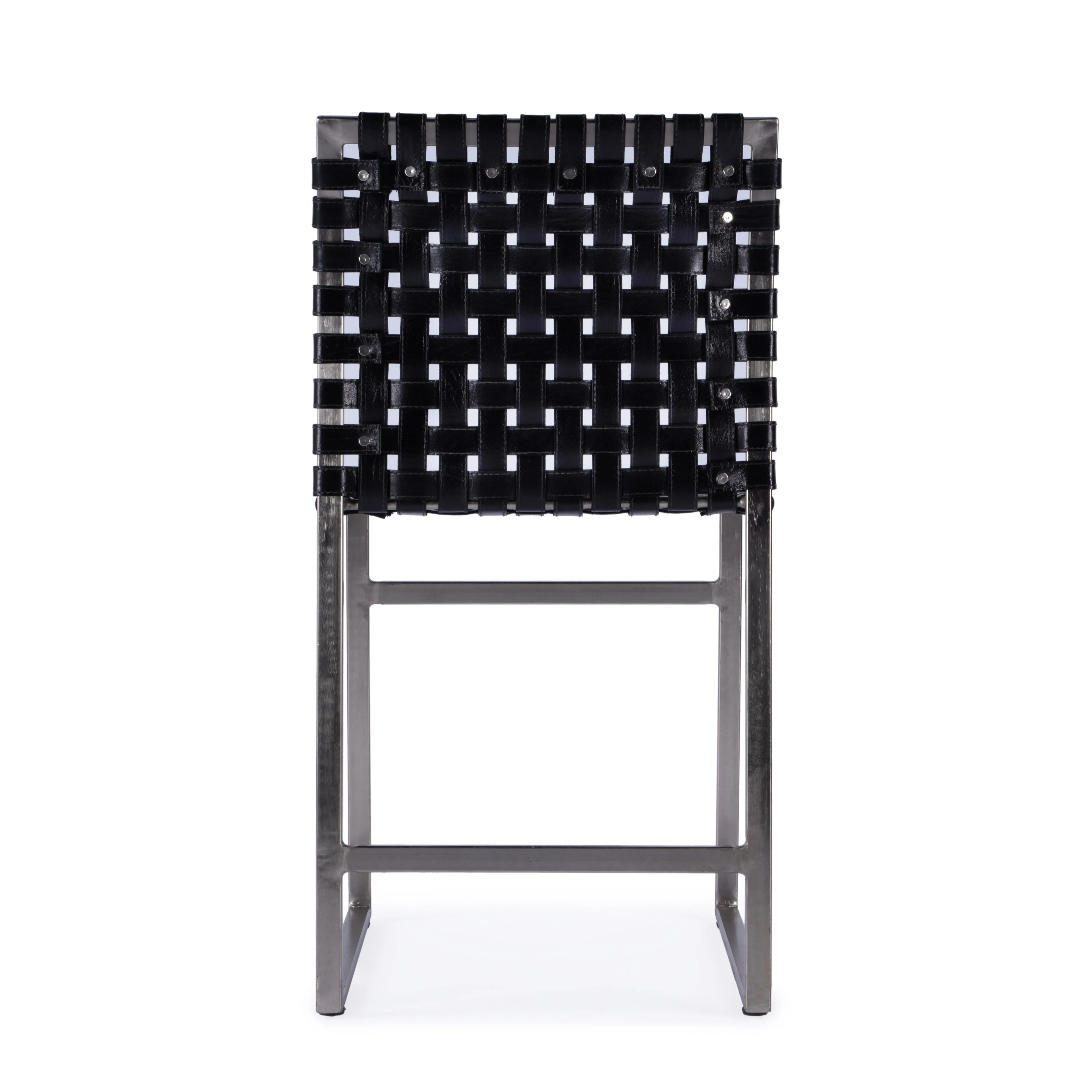 Urban Woven Leather Side Chair in Black  5447034