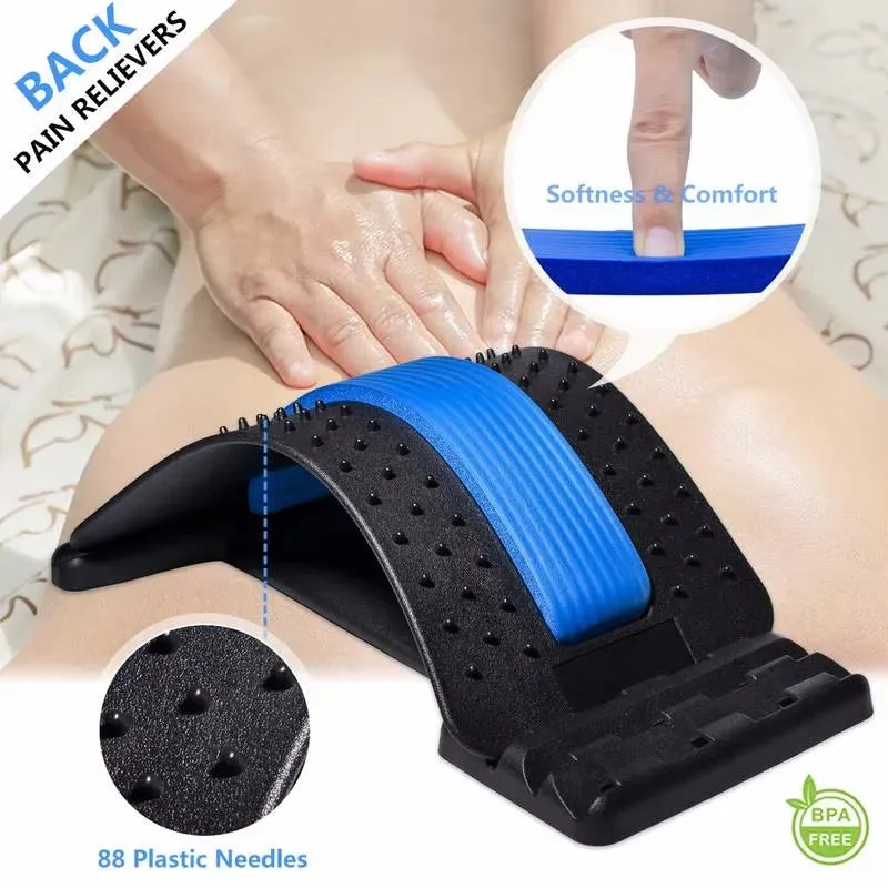 Waist Massager and Lumbar Spine Corrector, Acupuncture Cushion for Pain Relief