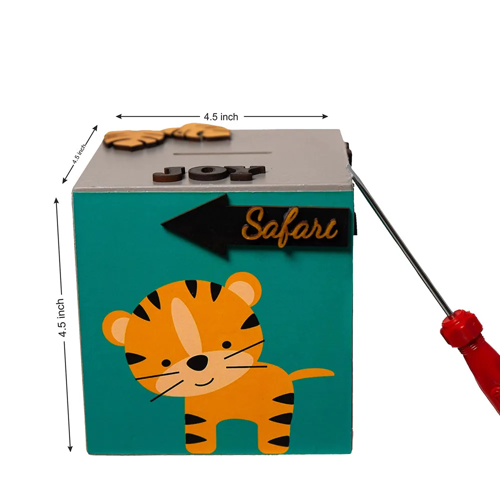 Zooplay Jungle Safari Theme Piggy Bank